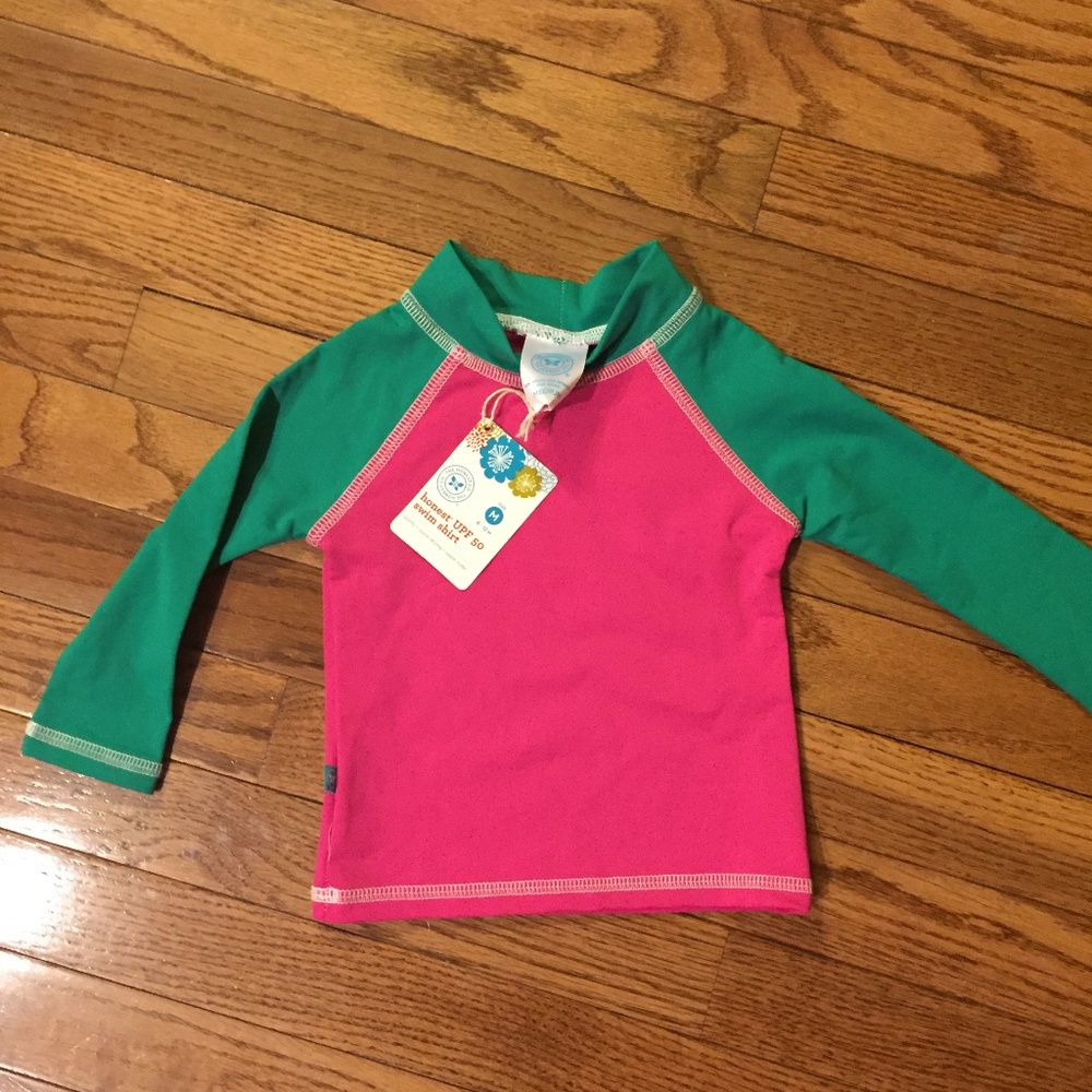 Girls 6-12 mo. Swim Rash guard Top